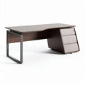 Bureau met een modern ontwerp van hout en metaal afmetingen 150 x 75 x 75cm